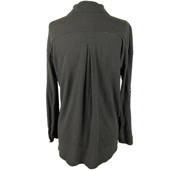 We the Free Olive Button Down Long Sleeve Top - Picture 3 of 7